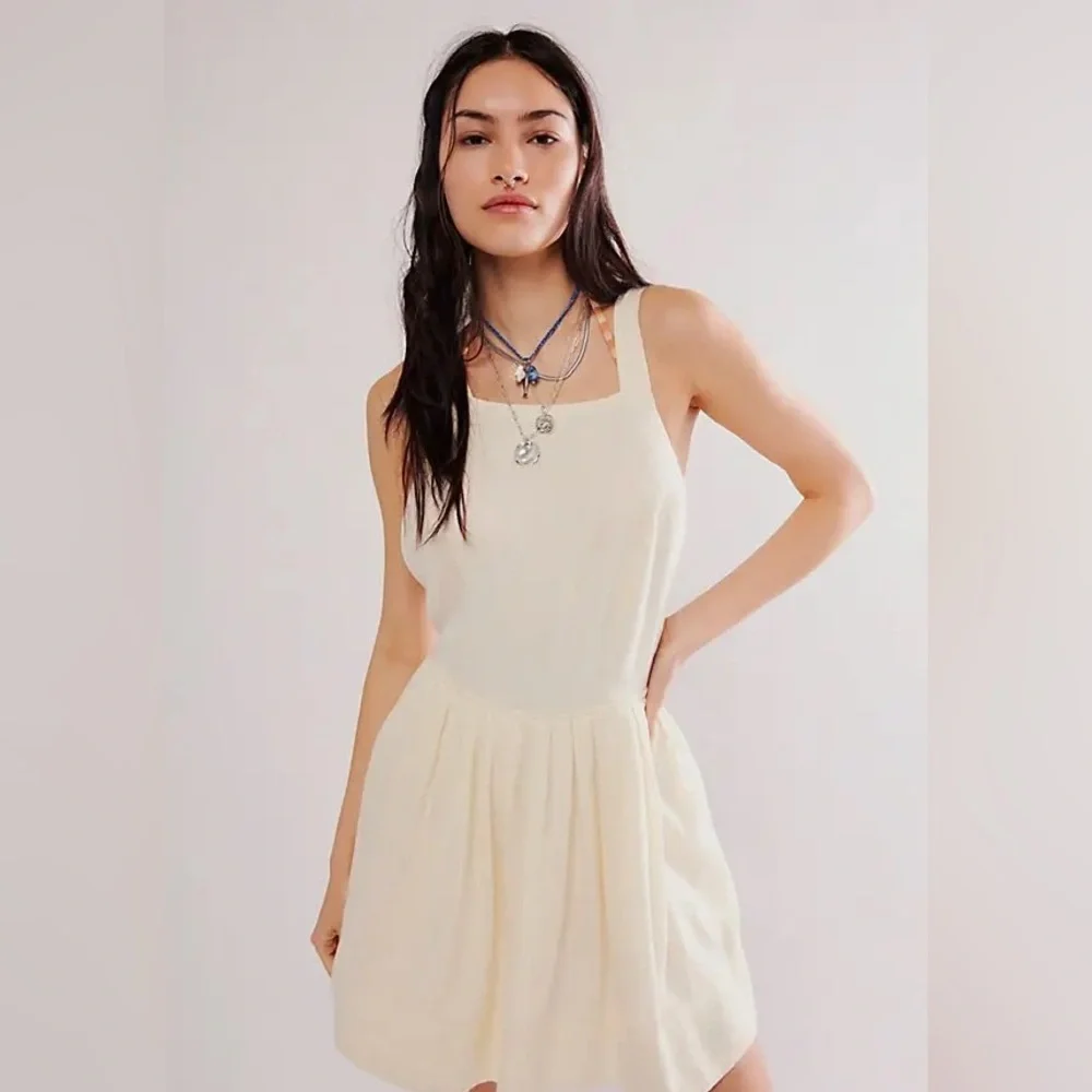 NWT Free People Melted Hearts Mini Dress in Ivory